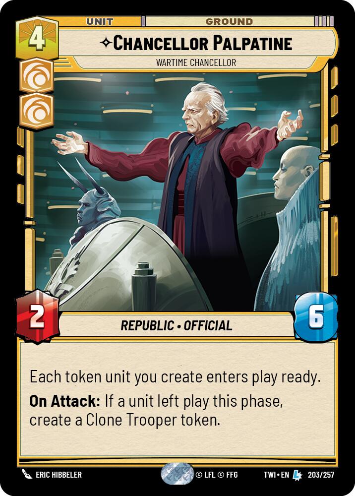 Chancellor Palpatine - Wartime Chancellor (203/257) (203/257) [Twilight of the Republic] | Fandemonia Ltd