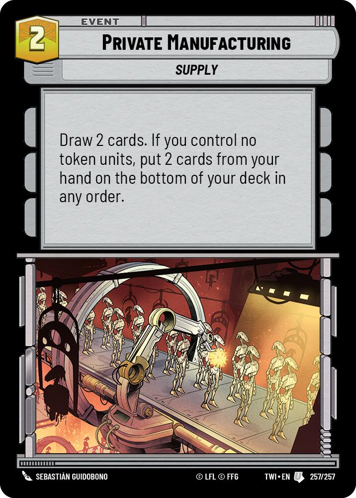 Private Manufacturing (257/257) (257/257) [Twilight of the Republic] | Fandemonia Ltd