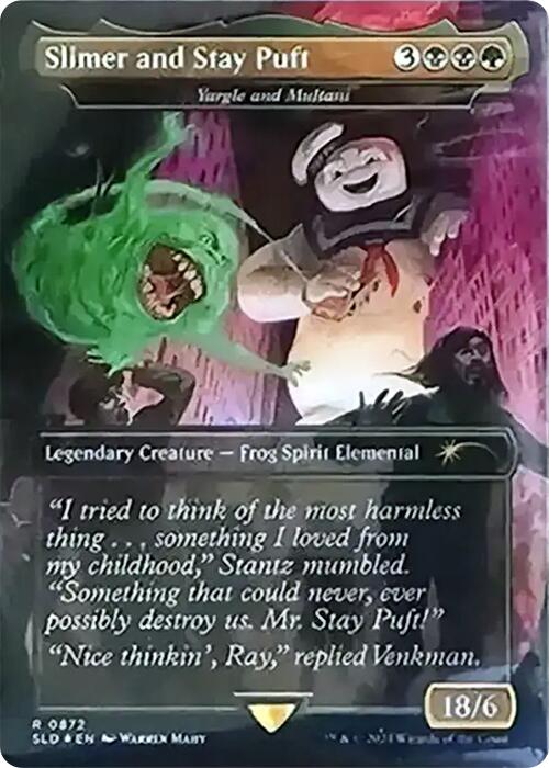 Slimer and Stay Puft - Yargle and Multani (Rainbow Foil) [Secret Lair Drop Series] | Fandemonia Ltd