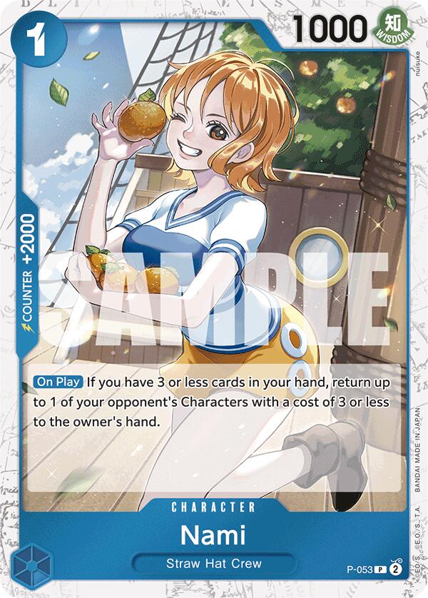 Nami (P-053) (Jolly Roger Foil) [Premium Booster -The Best-] | Fandemonia Ltd