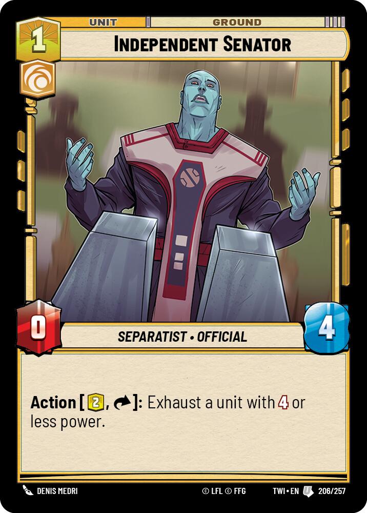 Independent Senator (206/257) (206/257) [Twilight of the Republic] | Fandemonia Ltd
