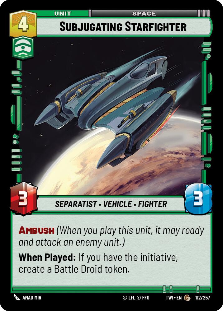 Subjugating Starfighter (112/257) (112/257) [Twilight of the Republic] | Fandemonia Ltd