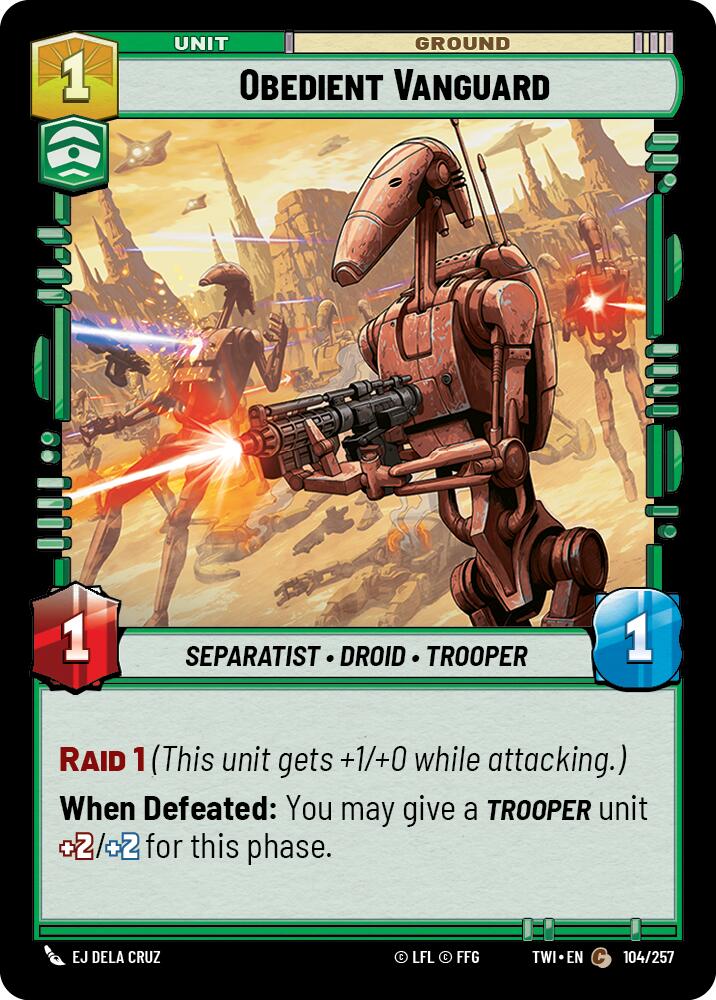 Obedient Vanguard (104/257) (104/257) [Twilight of the Republic] | Fandemonia Ltd