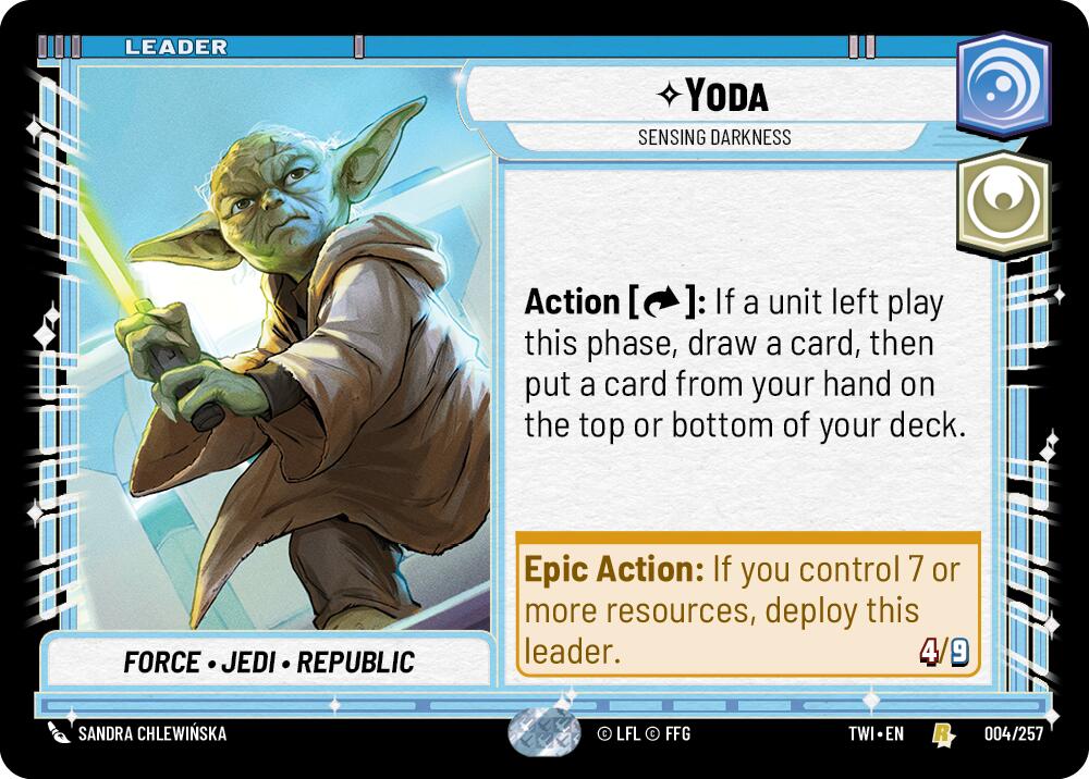 Yoda - Sensing Darkness (004/257) (004/257) [Twilight of the Republic] | Fandemonia Ltd