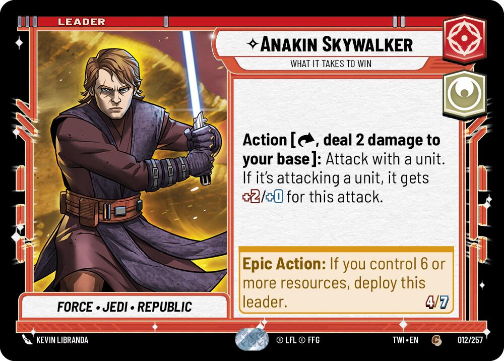 Anakin Skywalker - What it Takes to Win (012/257) (012/257) [Twilight of the Republic] | Fandemonia Ltd