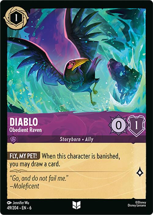 Diablo - Obedient Raven (49/204) [Azurite Sea] | Fandemonia Ltd
