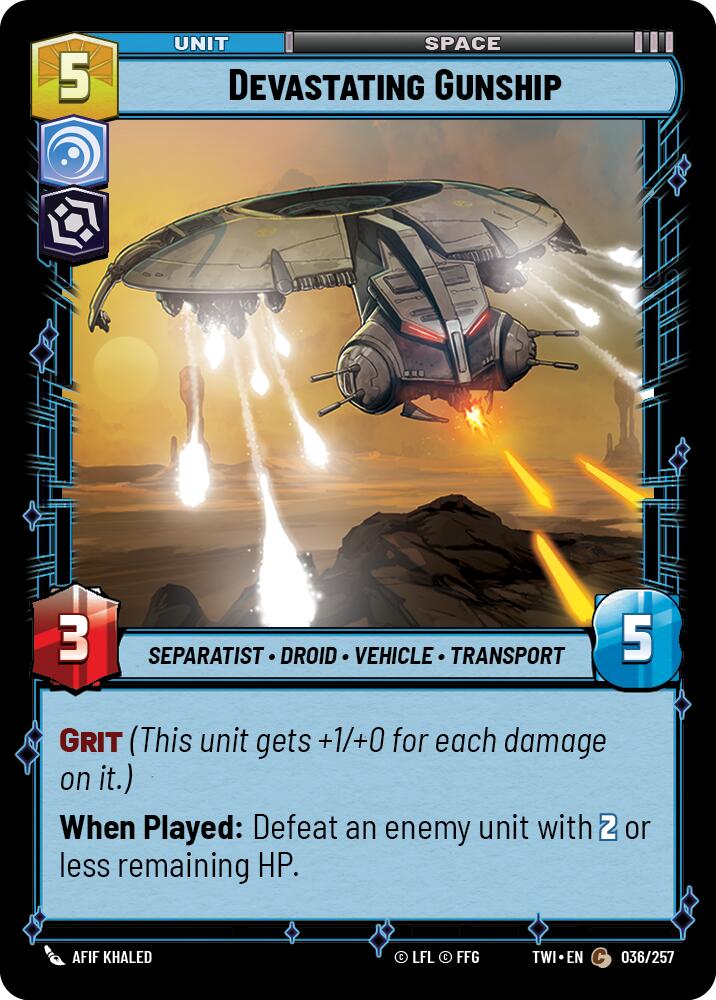 Devastating Gunship (036/257) (036/257) [Twilight of the Republic] | Fandemonia Ltd