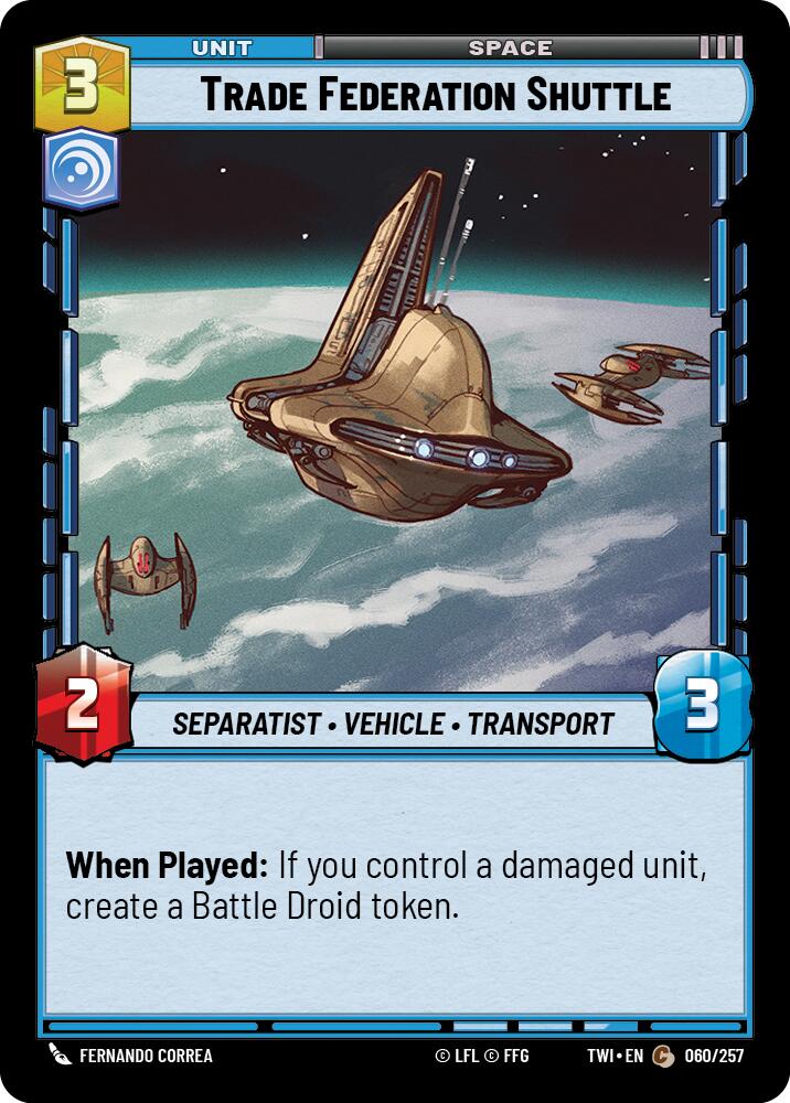 Trade Federation Shuttle (060/257) (060/257) [Twilight of the Republic] | Fandemonia Ltd