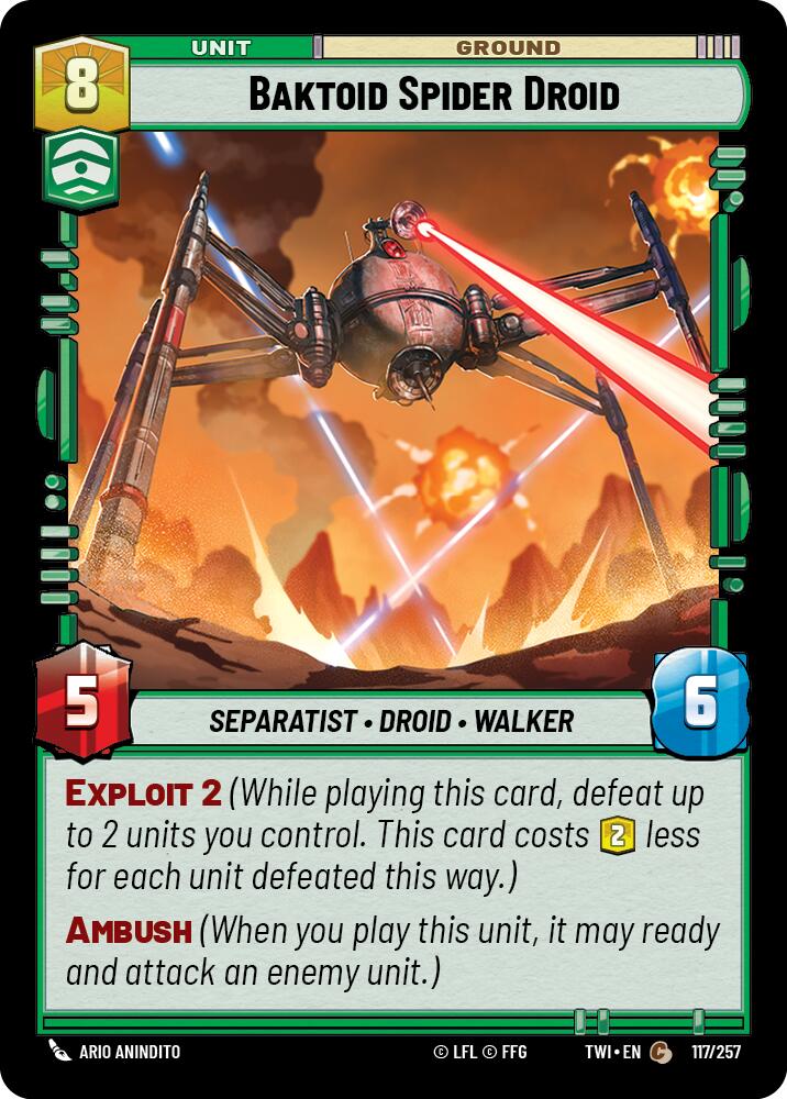 Baktoid Spider Droid (117/257) (117/257) [Twilight of the Republic] | Fandemonia Ltd