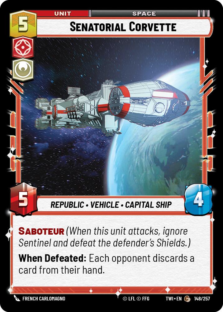 Senatorial Corvette (148/257) (148/257) [Twilight of the Republic] | Fandemonia Ltd
