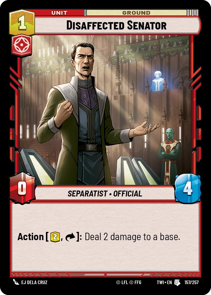 Disaffected Senator (157/257) (157/257) [Twilight of the Republic] | Fandemonia Ltd