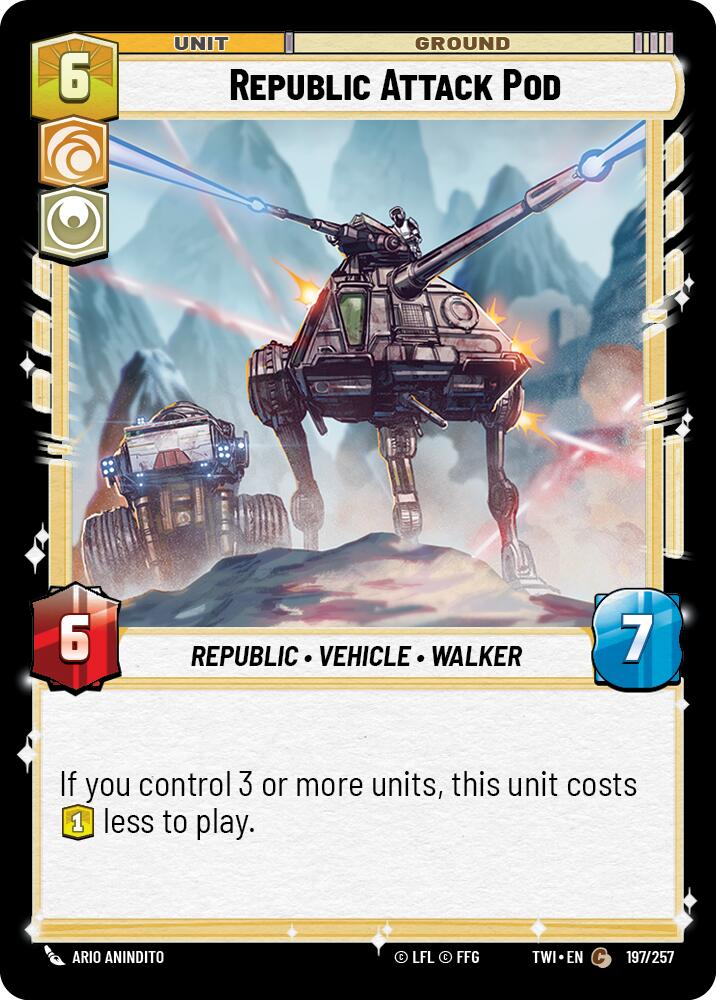 Republic Attack Pod (197/257) (197/257) [Twilight of the Republic] | Fandemonia Ltd
