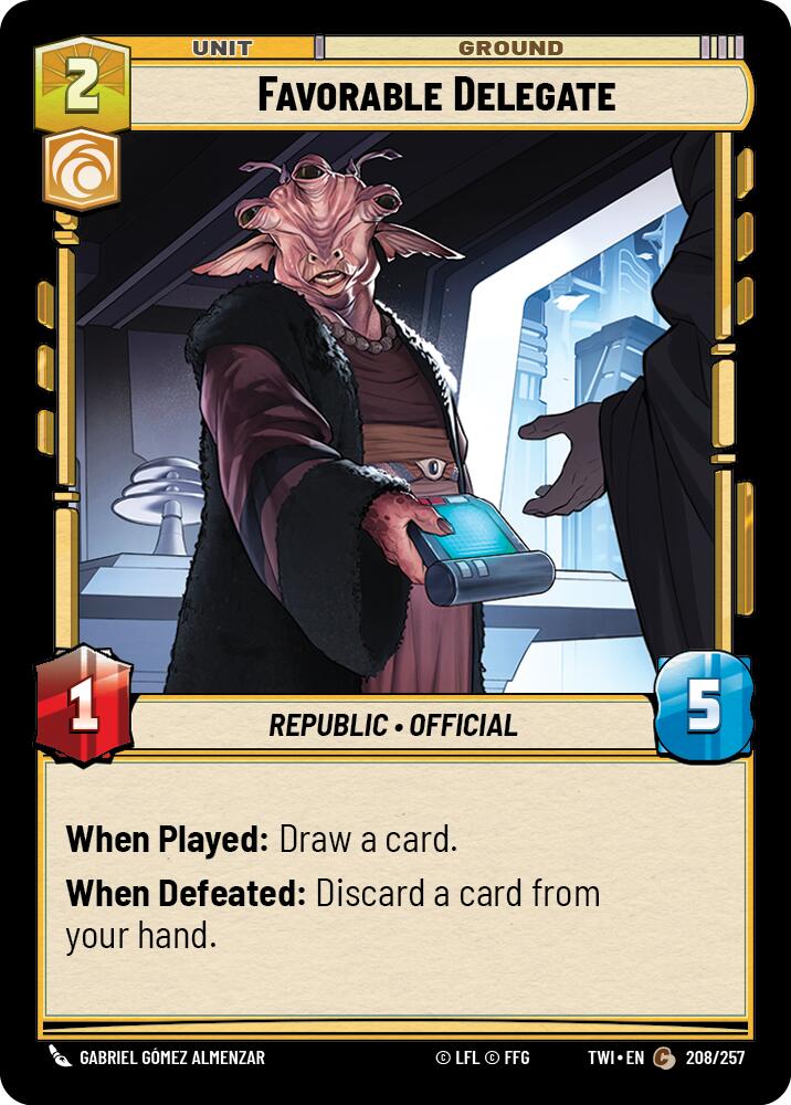 Favorable Delegate (208/257) (208/257) [Twilight of the Republic] | Fandemonia Ltd