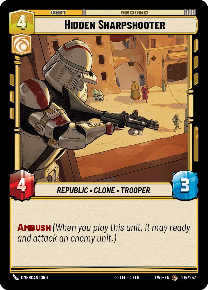Hidden Sharpshooter (214/257) (214/257) [Twilight of the Republic] | Fandemonia Ltd