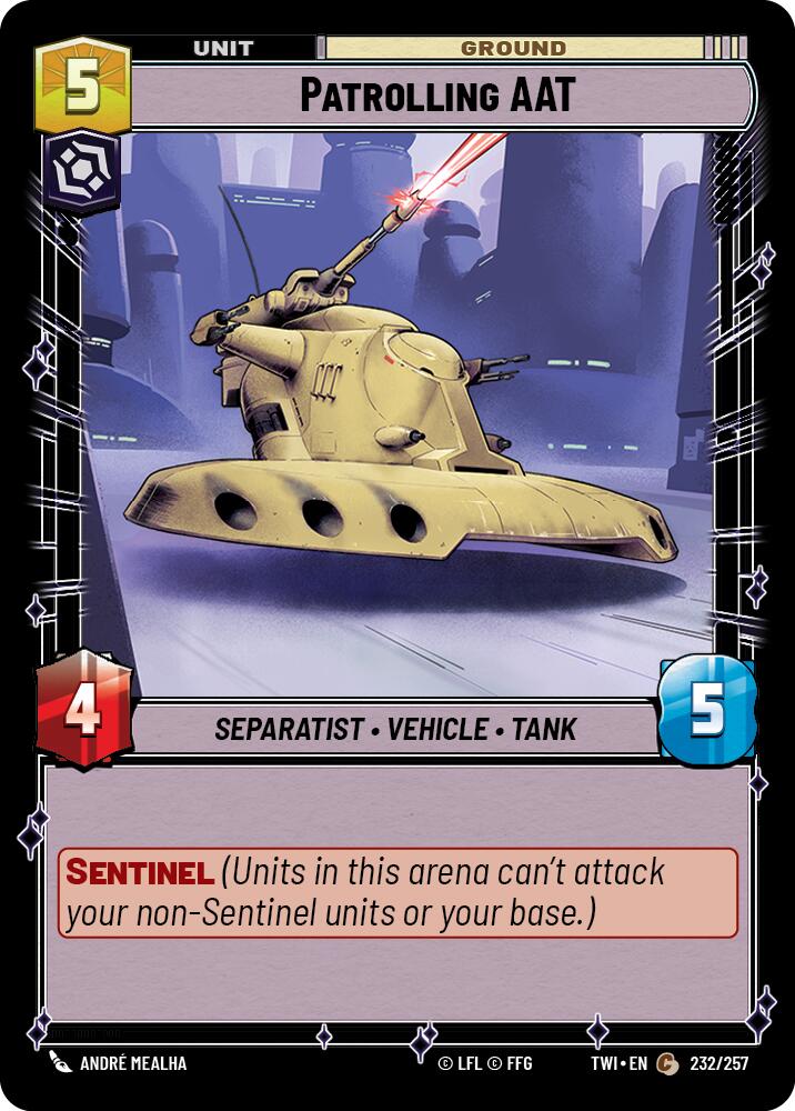 Patrolling AAT (232/257) (232/257) [Twilight of the Republic] | Fandemonia Ltd