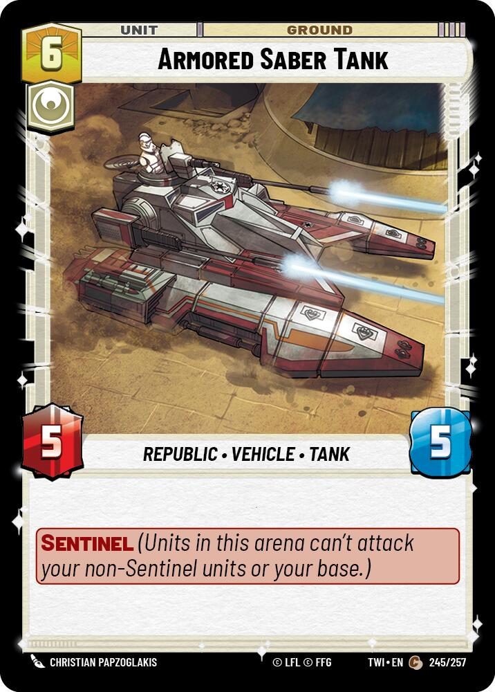 Armored Saber Tank (245/257) (245/257) [Twilight of the Republic] | Fandemonia Ltd