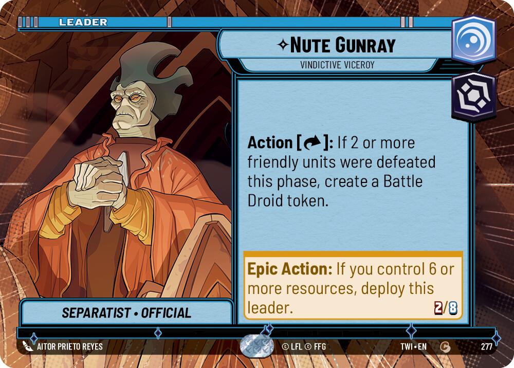 Nute Gunray - Vindictive Viceroy (277) (Hyperspace) (277) [Twilight of the Republic] | Fandemonia Ltd