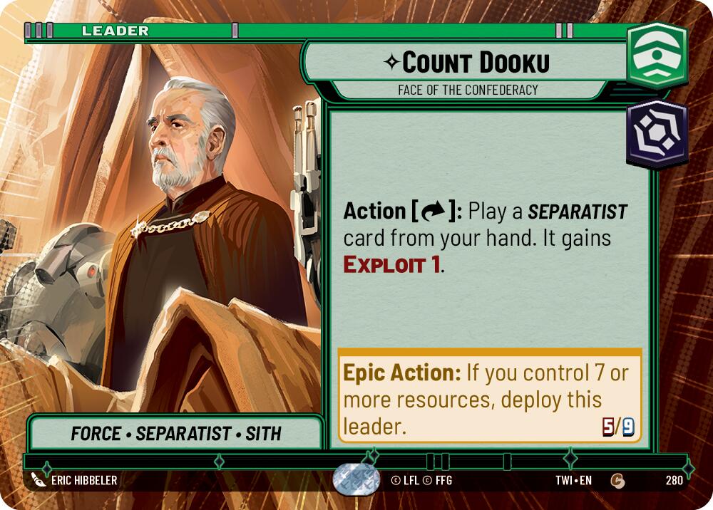 Count Dooku - Face of the Confederacy (280) (Hyperspace) (280) [Twilight of the Republic] | Fandemonia Ltd