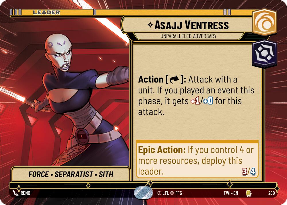 Asajj Ventress - Unparalleled Adversary (289) (Hyperspace) (289) [Twilight of the Republic] | Fandemonia Ltd