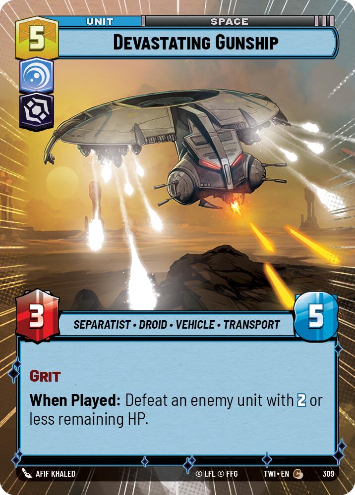 Devastating Gunship (309) (Hyperspace) (309) [Twilight of the Republic] | Fandemonia Ltd
