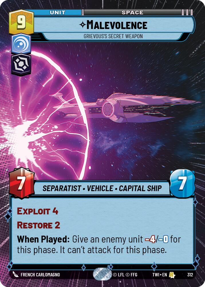 Malevolence - Grievous's Secret Weapon (312) (Hyperspace) (312) [Twilight of the Republic] | Fandemonia Ltd