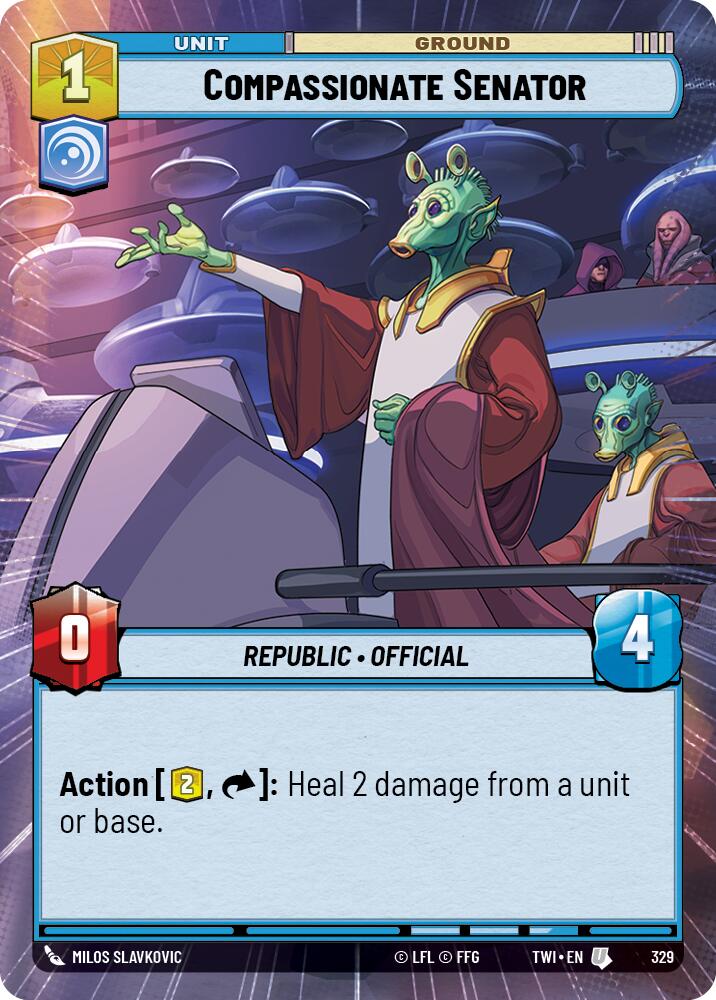 Compassionate Senator (329) (Hyperspace) (329) [Twilight of the Republic] | Fandemonia Ltd