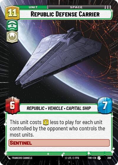 Republic Defense Carrier (369) (Hyperspace) (369) [Twilight of the Republic] | Fandemonia Ltd