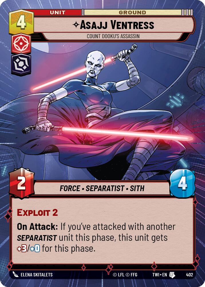 Asajj Ventress - Count Dooku's Assassin (402) (Hyperspace) (402) [Twilight of the Republic] | Fandemonia Ltd