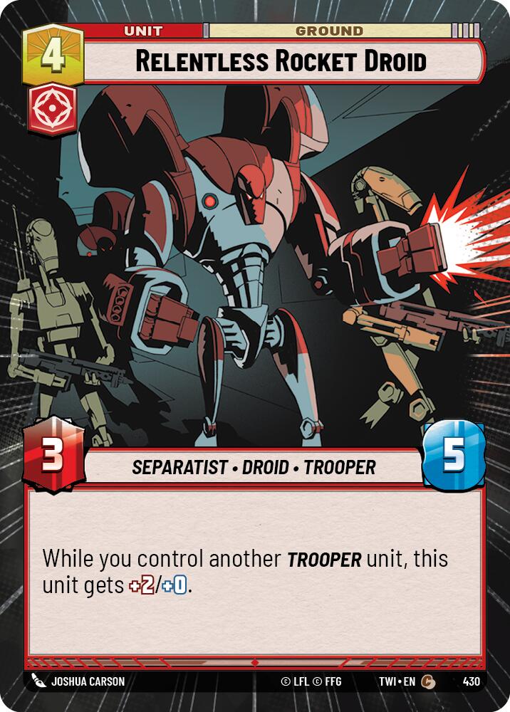 Relentless Rocket Droid (430) (Hyperspace) (430) [Twilight of the Republic] | Fandemonia Ltd
