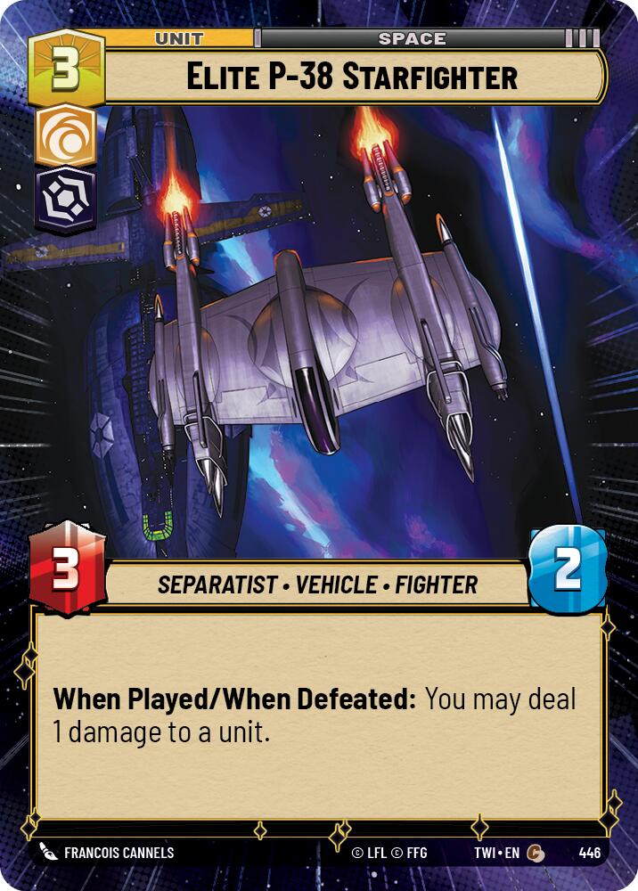 Elite P-38 Starfighter (446) (Hyperspace) (446) [Twilight of the Republic] | Fandemonia Ltd