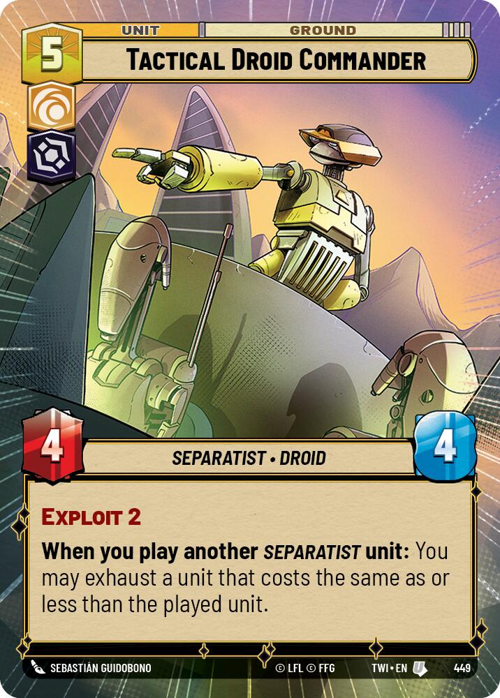Tactical Droid Commander (449) (Hyperspace) (449) [Twilight of the Republic] | Fandemonia Ltd