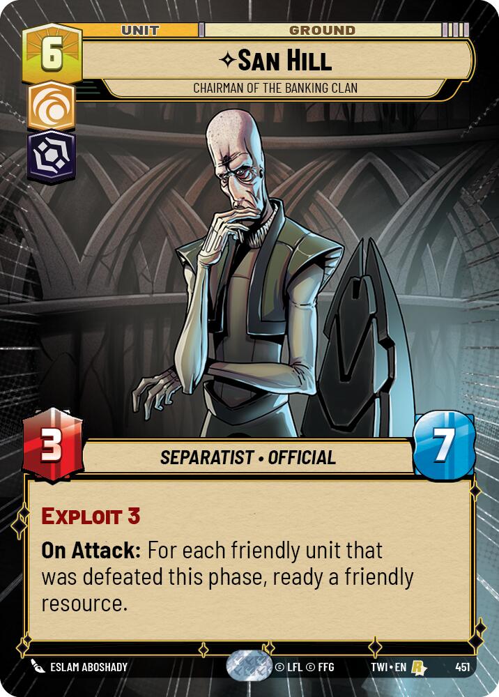 San Hill - Chairman of the Banking Clan (451) (Hyperspace) (451) [Twilight of the Republic] | Fandemonia Ltd