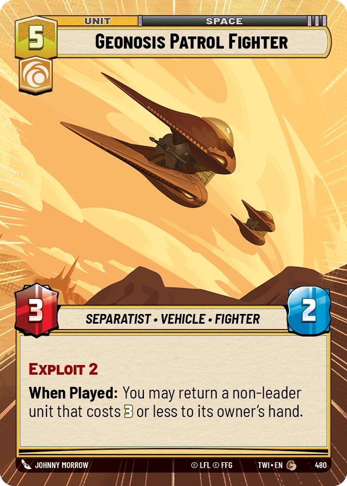 Geonosis Patrol Fighter (480) (Hyperspace) (480) [Twilight of the Republic] | Fandemonia Ltd