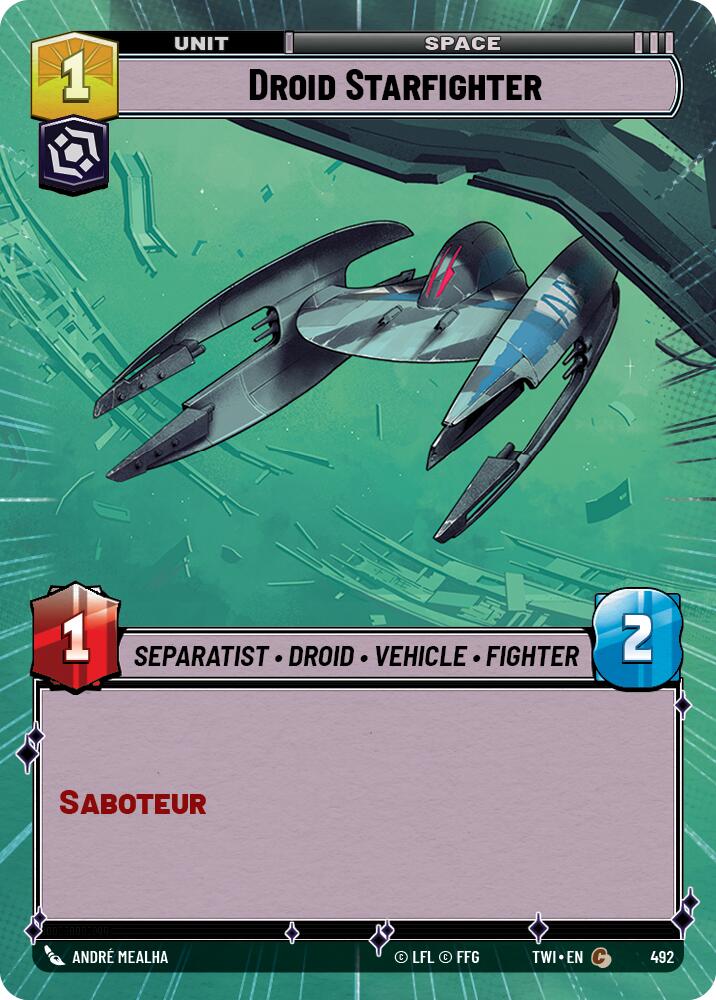 Droid Starfighter (492) (Hyperspace) (492) [Twilight of the Republic] | Fandemonia Ltd