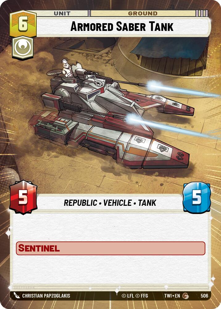 Armored Saber Tank (506) (Hyperspace) (506) [Twilight of the Republic] | Fandemonia Ltd