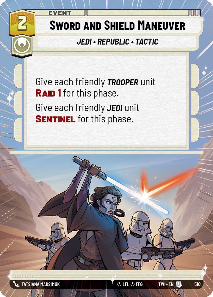 Sword and Shield Maneuver (510) (Hyperspace) (510) [Twilight of the Republic] | Fandemonia Ltd