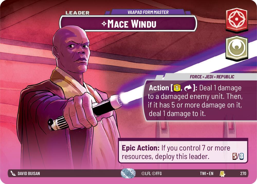Mace Windu - Vaapad Form Master (270) (Showcase) (270) [Twilight of the Republic] | Fandemonia Ltd