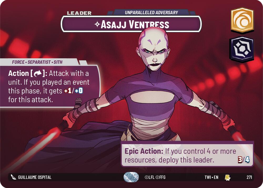 Asajj Ventress - Unparalleled Adversary (271) (Showcase) (271) [Twilight of the Republic] | Fandemonia Ltd