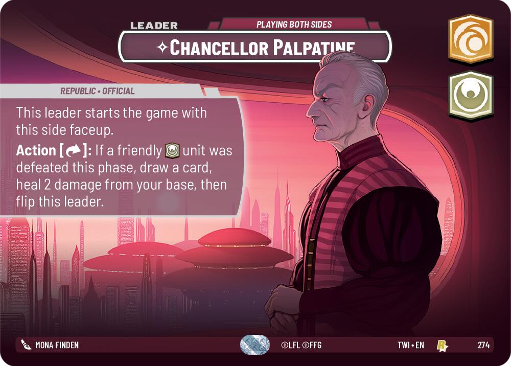 Chancellor Palpatine - Playing Both Sides (274) (Showcase) (274) [Twilight of the Republic] | Fandemonia Ltd