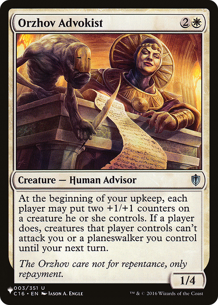 Orzhov Advokist [The List] | Fandemonia Ltd