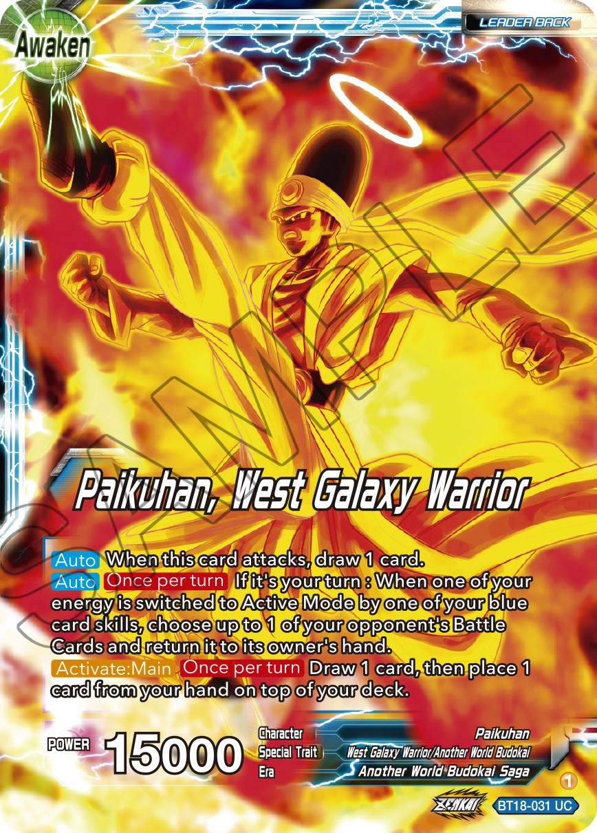 Paikuhan // Paikuhan, West Galaxy Warrior (BT18-031) [Dawn of the Z-Legends] | Fandemonia Ltd