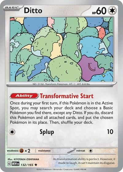 Ditto (132/165) (Non-Holo) [Scarlet & Violet 151] | Fandemonia Ltd