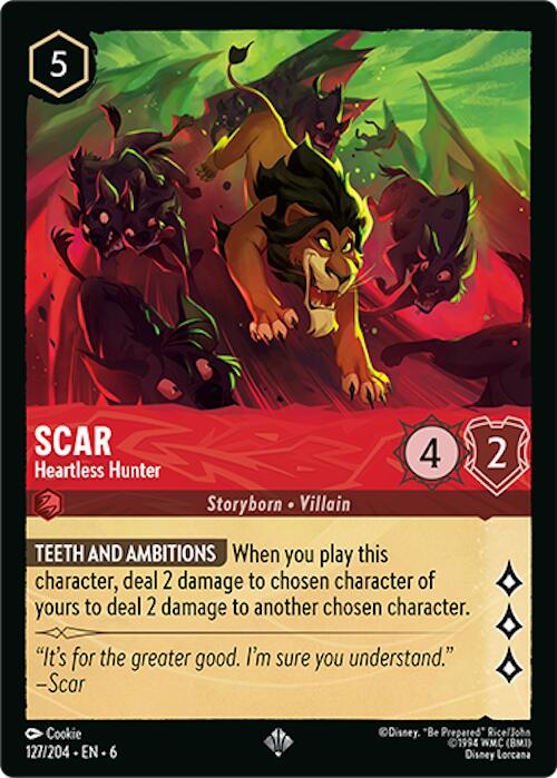Scar - Heartless Hunter (127/204) [Azurite Sea] | Fandemonia Ltd