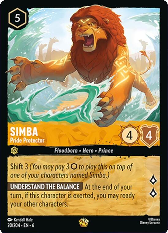 Simba - Pride Protector (20/204) [Azurite Sea] | Fandemonia Ltd