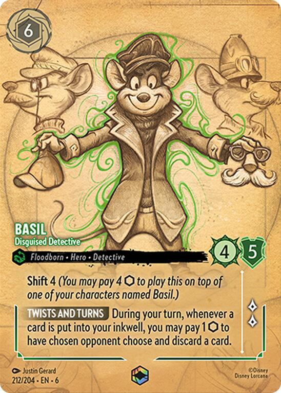 Basil - Disguised Detective (Enchanted) (212/204) [Azurite Sea] | Fandemonia Ltd