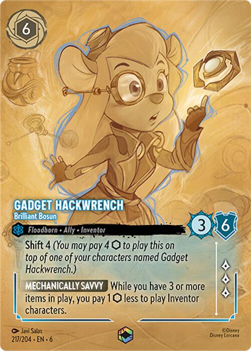 Gadget Hackwrench - Brilliant Bosun (Enchanted) (217/204) [Azurite Sea] | Fandemonia Ltd