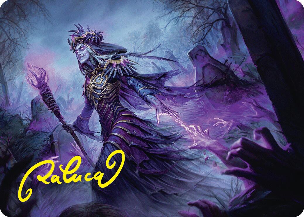 Zul Ashur, Lich Lord Art Card (10/54) (Gold-Stamped Signature) [Foundations Art Series] | Fandemonia Ltd