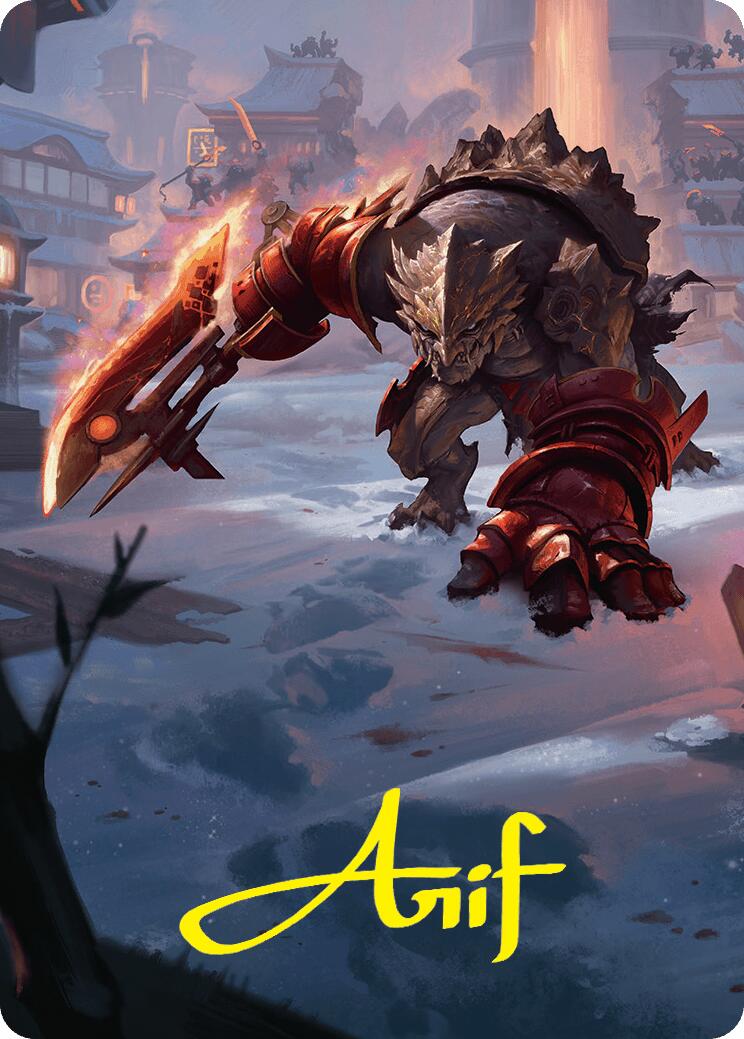 Searslicer Goblin Art Card (39/54) (Gold-Stamped Signature) [Foundations Art Series] | Fandemonia Ltd