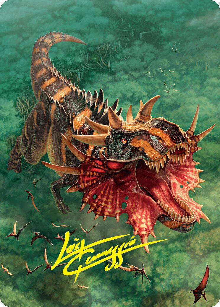Gigantosaurus Art Card (53/54) (Gold-Stamped Signature) [Foundations Art Series] | Fandemonia Ltd