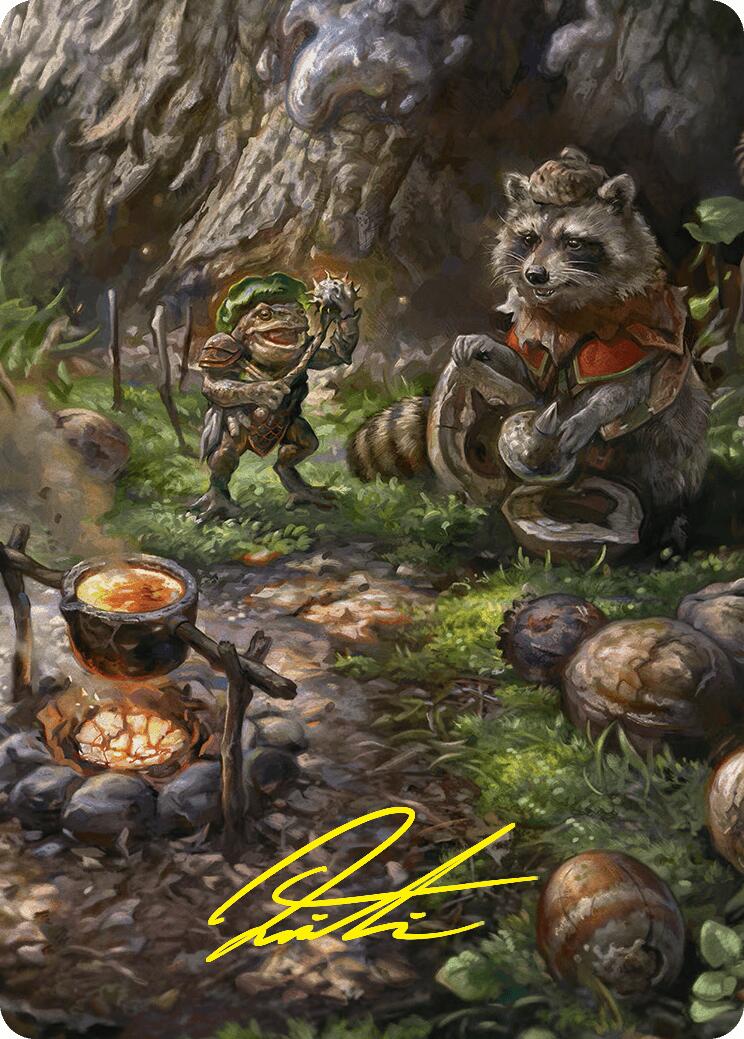 Sylvan Scavenging Art Card (46/54) (Gold-Stamped Signature) [Foundations Art Series] | Fandemonia Ltd